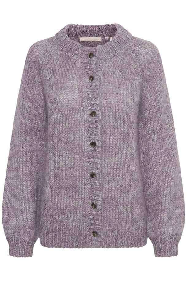 Karen By Simonsen Mauve Shadows melange Knitted cardigan – Shop Mauve ...